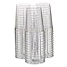 DRINKET Silver Plastic Cups 10 oz Clear Plastic Cups/Tumblers Fancy Plastic Wedding Cups With Silver Rim 50 Ct Disposable For Party Holiday and Occasions SUPER VALUE PACK