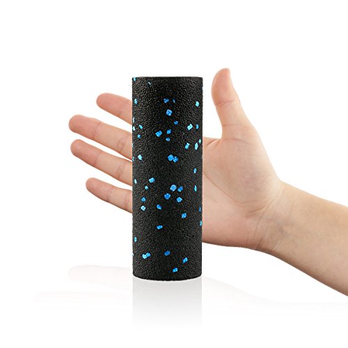 9horn Mini-Foam Roller 6 Inch Extra Firm Blue Speckled for Arms Shoulder Legs Feet Massage at Home Travel Office - Thumbnail 3