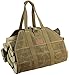 INNO STAGE Canvas Wood Carriers Fire Wood Log Tote Bag, Waxed Canvas Hay Hauling for Fireplace, Round Woodpile Carrying for Tubular Stand by Hearth Stove or Outdoor Camping