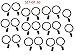 2-inch, Set of 30 Metal Curtain Rings with Clips and Eyelets - Black (Also Known as Curtain Clip Rings/Drapery Rings/Curtain Ring Hooks with Clips