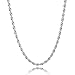MOWOM Silver 4.0mm Wide Stainless Steel Necklace Rope Twist Chain Link 20 Inch