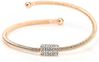 Dazzling Designer Bracelets in Rose, Gold or Silver (White Gold) Tones with/Without Sparkling Swarovski Style Crystals in Assorted Designs - Infinity, Knot and T-Bar