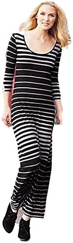 South Grey black gradient stripe jersey maxi dress Size 10 Petite