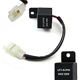 iJDMTOY (1) 2-Pin Electronic LED Flasher Relay FIX Motorcycle Bike Scooter LED Turn Signal Bulbs Hyper Flash Issue