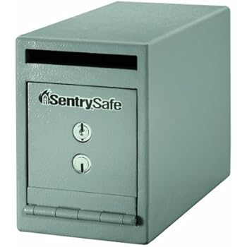 SentrySafe Depository Safe, Small Dual Key Lock Money Safe with Drop Slot, 0.23 Cubic Feet, UC-025K