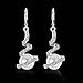 Women's Classic Gold Plated Earrings,Fulemay Pearl Crystal Rhinestone Dangles Drop Bridal Earrings (White Gold)