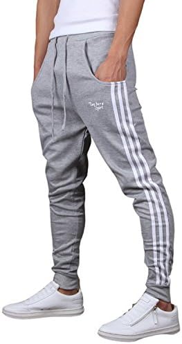 Slim Fit Jogging Harem Pants Drop Crotch Sports Trousers PT006-GRAY-XL