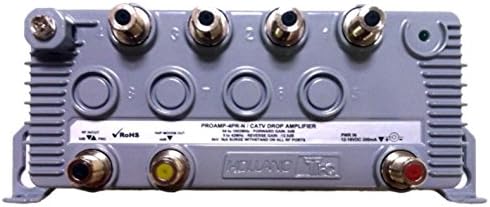 PROAMP-4PR-N, 54-1002 MHz Cable TV (CATV) Drop/Distribution Amplifier, 4 Port with Passive Return