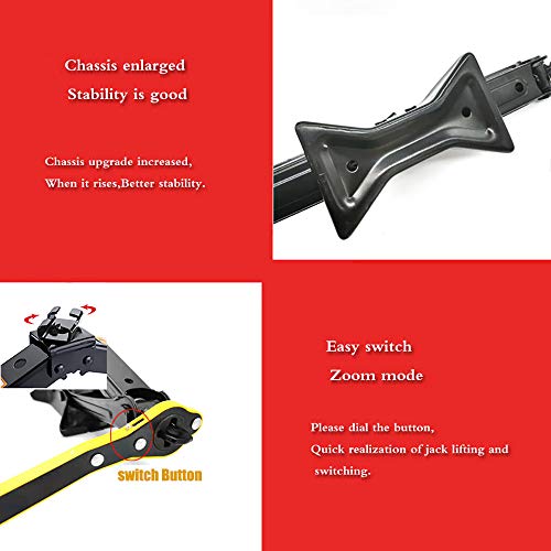 CPROSP Scissor Jack for car/SUV/MPV max 2.5 Tons/5,500lbs Capacity with Hand Crank Trolley Lifter with Ratchet