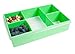 Fit & Fresh Multi-Flex Bento Lunch Box with Flexible Silicone Divider and Ice Packs for Adults and Kids, Green