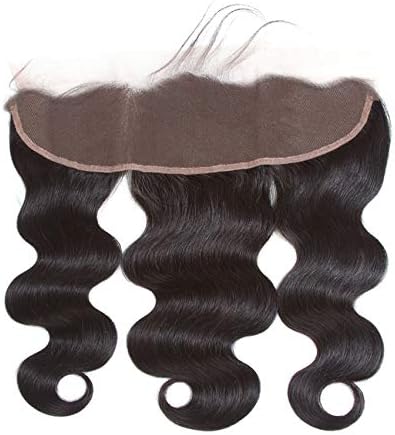 Body Wave 13x4 Lace Frontal with Pre Plucked Hair Line Brazilian Virgin Human Hair Ear To Ear Closure (20 Inch)
