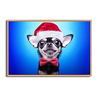 Framed Canvas Wall Art Merry Christmas Canvas Prints Home Artwork Decoration for Living Room,Bedroom - 16x24 inches