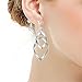 Clip On Earrings Twist Waver Drop Earrings Dangle Silver Tone Plated Proms Gift