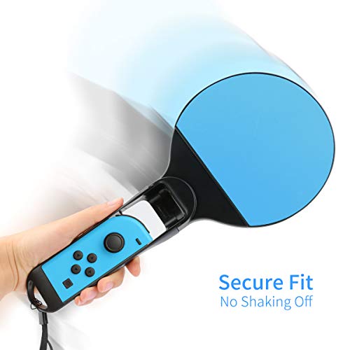 LINGSFIRE Switch Tennis Racket and Ping Pong Paddle For Nintendo Switch Joy-Con Controller, Accessories Compatible with Mario Tennis Aces Sports Games, 2 Pairs Set - Thumbnail 4