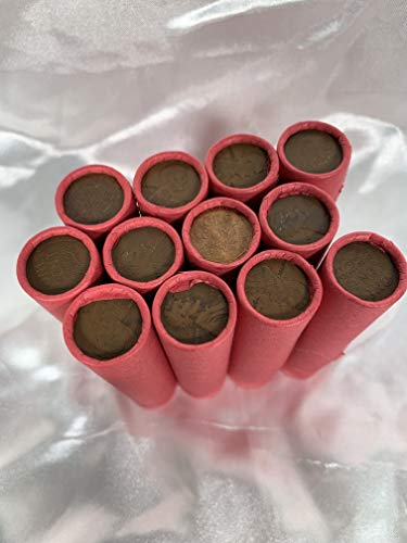 1909 VDB Roll Vintage United States Coin Lot Tight Bank Wrapped Unsearched Wheat Penny Roll US Small Cents Lincoln Collection 1909-1958 Philadelphia Denver San Francisco Collectible Rare Key Date Semi