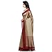 Rajnandini Saree for women Tussar Silk Stripes Printed Indian Traditional Saree (JOPLNB3011C_Beige&Maroon_Free Size)