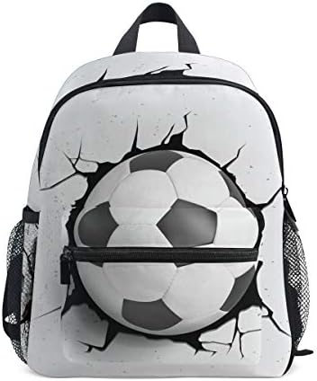 Linomo 3D Soccer Football Ball Kids Backpack Daypack Bookbag Preschool Toddler Backpacks Kindergarten Shoulder Bag for Boys Girls Child
