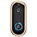 SDETER Video Doorbell 1080P Wireless Home Security Surveillance Rechargeable Battery Camera with Cloud Storage Motion Detection Night Vision Two-Way Audio Android iOS Real-time Video (Gold)