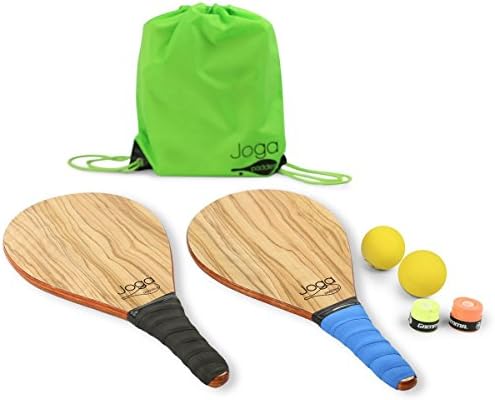 Joga Frescobol Wooden Paddle Set; Light Stain