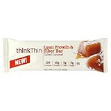 Think Products Lean Protein Fiber Thin Bar, Caramel, 1.41 Ounce