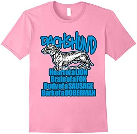 Mens Mini Dachshund Shirt Large Pink