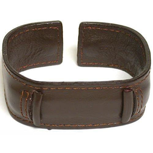 Watch band, Brown Leather Wide Wrist Watch Band Rock & Roll, Fits all Brand watches from 18mm to 22mm By United Watchbands