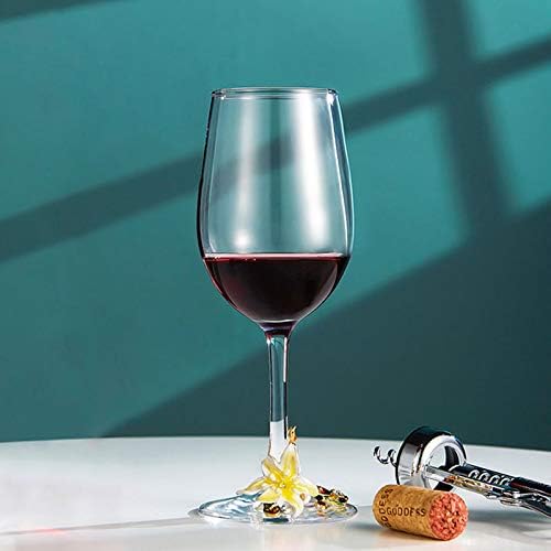 Red Wine Glass Home Lead Free Goblet White Wine Glasses Champagne Glass Cup Foot Lily Pattern For Wine Tasting Wedding Anniversary Party Bar Gift 320ml Yellow Amazon Ca Home Kitchen