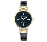 Anne Klein Goldtone and Navy Marble Bangle Watch