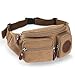 Muzee Mens Canvas Waist Pack Running Sling Backpack Crossbody Bag Fanny Packs