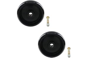 2-Pack GX10168 Mower Deck Wheels with Bolts, for John Deere D140 D160 D170 L100 L110 L120 L130 LA115 Z355E Z425 Z445, Black R