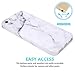 iPhone 5 Case, iPhone 5S Case, JAHOLAN White Marble Design Slim Shockproof Clear Bumper TPU Soft Case Rubber Silicone Skin Cover for Apple iPhone 5 5S SE