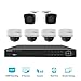 LaView 1080P 2MP IP 6 Camera Security System, 8 Channel IP PoE HDMI NVR (Resolution 1080P) 2TB HDD 4 Dome & 2 Bullet Hi-Res Weatherpoof White Surveillance Camera Kit