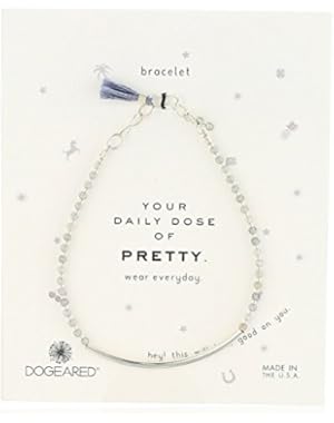 Tube with Dotted Gems Labradorite with Tassel Sterling Silver Bracelet, 6