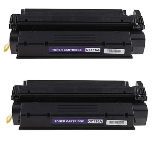 HI-VISION Â® 2 Pack Compatible HP 15A, C7115A Black Laser Toner Cartridge Replacement for LaserJet 3320mfp, 3330mfp, 1200, 3320n mfp, 1200n, 3300mfp, 1200se, 1220, 3380 All-in-one