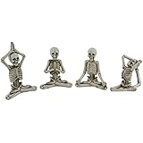 4 Pc. Bone Stretchers Skeletons in Yoga Poses Decorative Statue Set