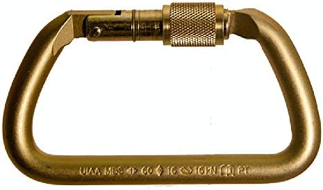 Rock-N-Rescue Large D Shaped Steel Screw Locking NFPA, CE Carabiner