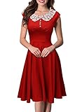 SYLVIEY Womens Classy Vintage Hepburn Style 1940s Rockabilly Evening Party Dress