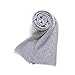 KUMONE Men Scarf Cashmere Winter Knit Wool Scarves with Gift Bag, Gray