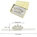 BLUETOP Baby Hair Bands Baby Girls Crown Headbands Elastic Toddler Princess Hair Bands Accessory Infant Girl Tiara Headband Gift Photo Shoot Prop for Birthday Party Baby Shower White/Gold