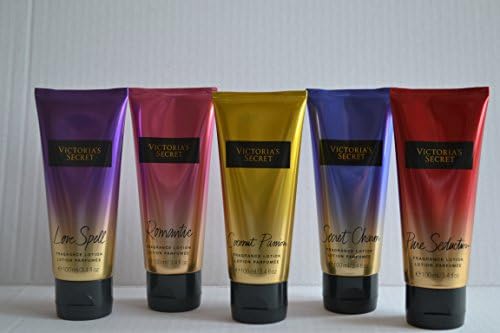 Love Spell, Romantic, Coconut Passion, Pure Seduction, Secret Charm Fragrance Lotion 5 Piece Set 3.4 fl oz