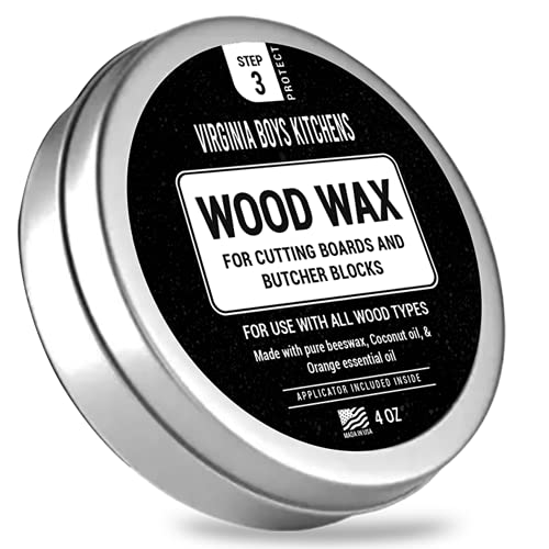 Wood Wax Applicator included made with Coconut Oil and Beeswax