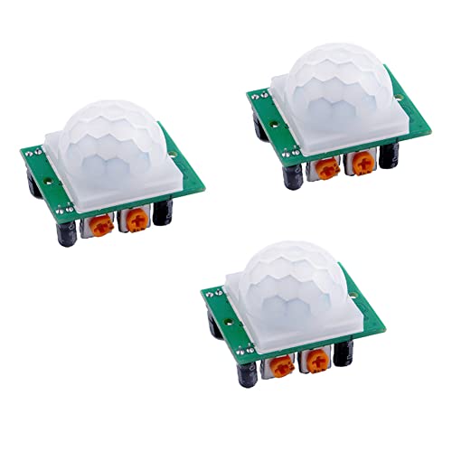 Stemedu 3PCS HCSR501 PIR Human Body Motion Sensors, Infrared IR Motion