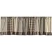 VHC Brands Sawyer Mill Charcoal Farmhouse Curtains for Kitchen Window Topper Linen Plaid Striped Patchwork Ruffled Light Filtering (Valance 19x72)
