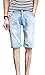 NianEr Men's Fashion Distressed Ripped Washed Denim Shorts Jean Short