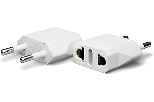 Unidapt 2-Pack Europe Travel Plug Adapter, USA to European Plug Adapters, Travel from US Canada America Mexico to EU Europe I