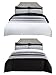 Utopia Bedding 3PC Duvet Cover Set 1 Duvet Cover with 2 Pillow Shams - Comforter Cover with Button Closure - Soft Brushed Microfiber - Shrinkage & Fade Resistant, Easy Care (Queen, Stripe)