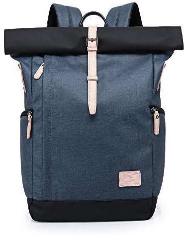 Canvas Backpack BusinessLaptop Backpack With USB Charging Port,School College Bookbag Waterproof Casual Travel Bag