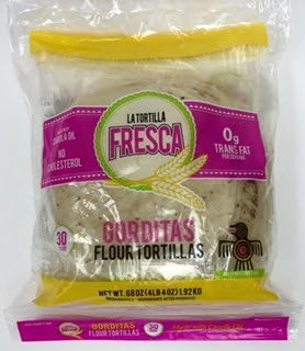Gorditas Flour Tortillas Southwestern Style by La Tortilla Fresca 30 ct