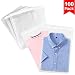 100 Pcs 11x15 Clear Resealable Cello Cellophane Bags Tape Strip on Lip Glossy Self Sealing Plastic Bags for Packaging Clothing Shirts Party Favors Decorative Wedding Basket Supplies(11x15 inches)
