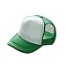 Opromo Kids Two Tone Mesh Curved Bill Trucker Cap, Adjustable Snapback, 14 Colors-Green/White-1 Pieces